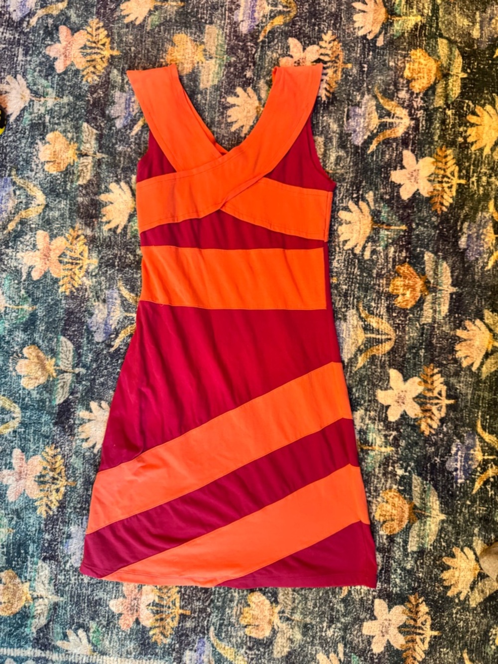 Synergy Organic Clothing Orange & Magenta Stripe Dress